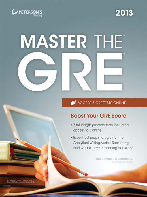 Title details for Master the GRE 2013 by Peterson's - Available